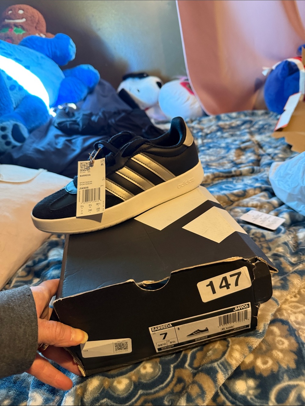 adidas Kids Black and White Low-Top Sneakers